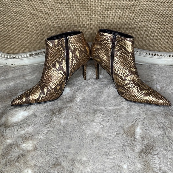 Colin Stuart for Victoria Secret•Bronze Faux Snakeskin Booties - Picture 4 of 7